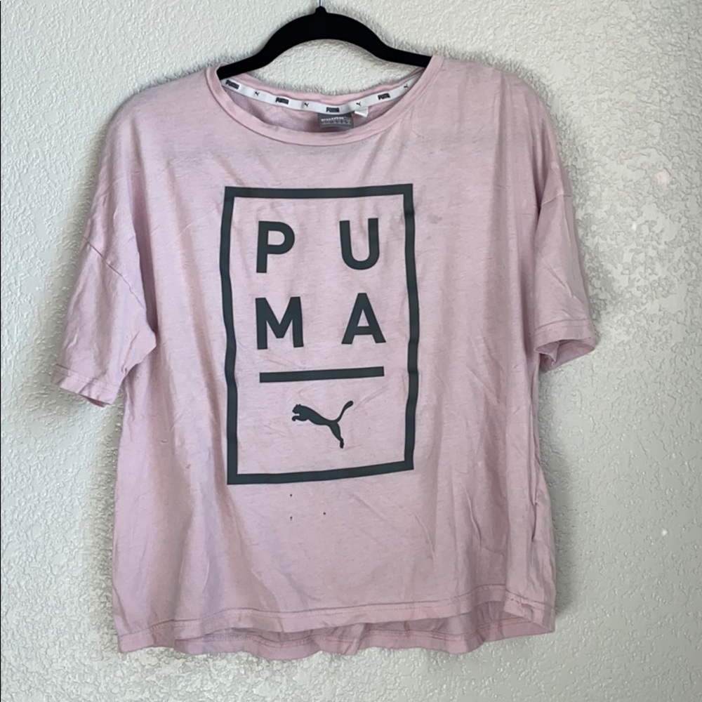 Pink puma crop top